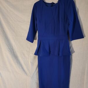 Blue Knee-Length Pencil Skirt for Work